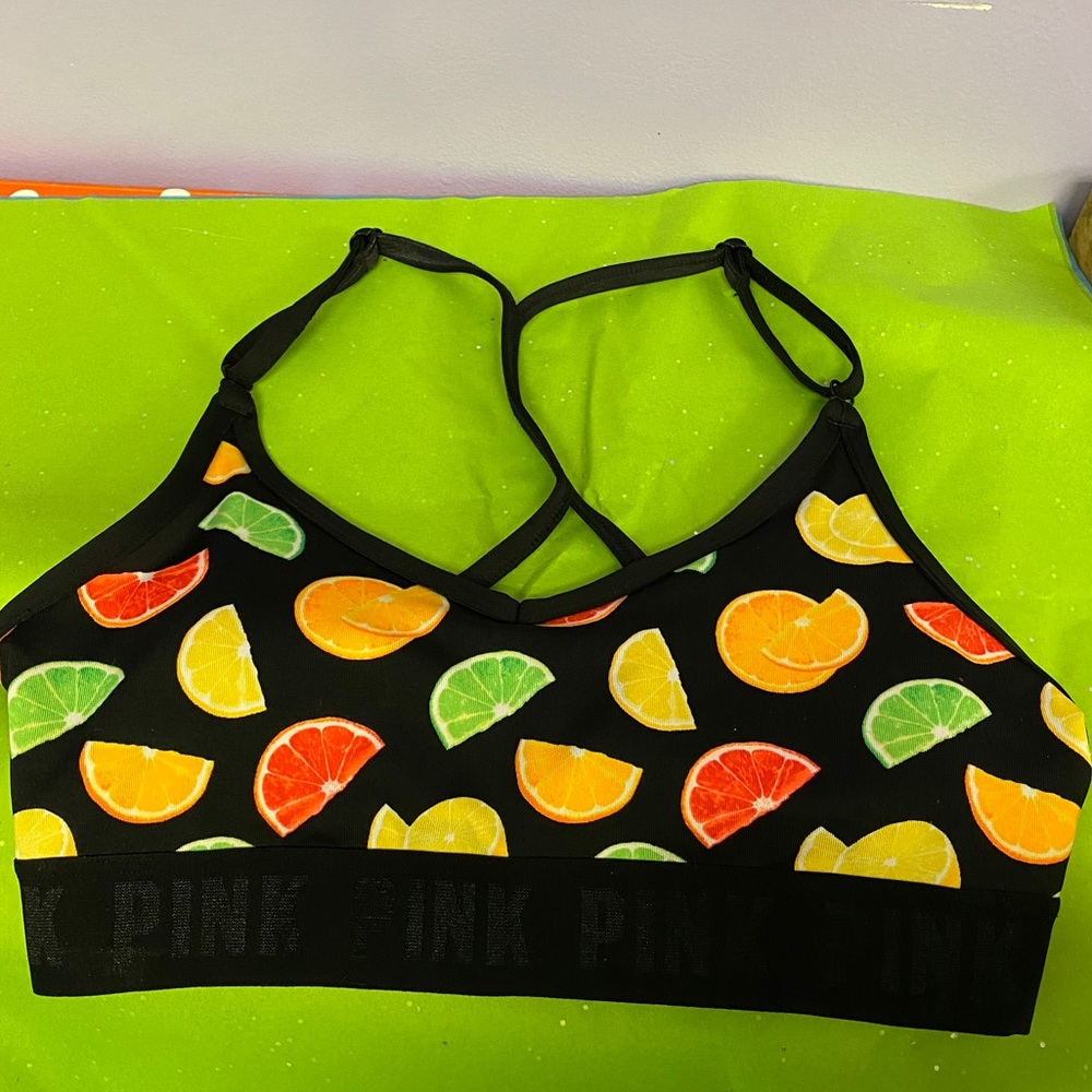 PINK Citrus Fruity Fun Sports Bra 🍊 - Picture 7 of 10